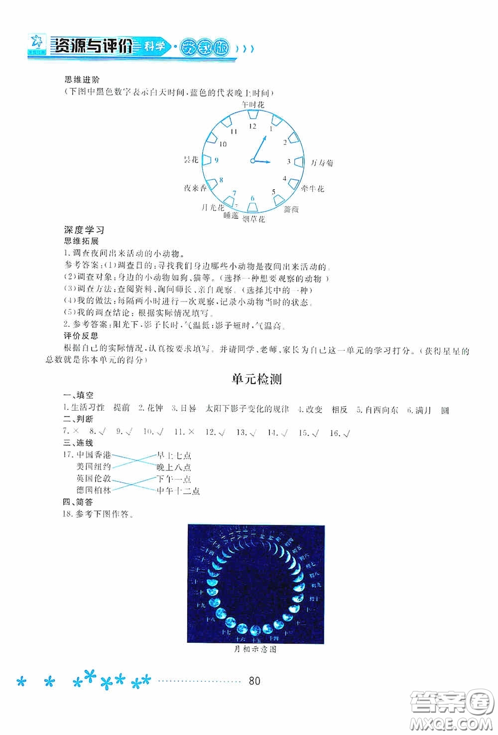 黑龍江教育出版社2020資源與評(píng)價(jià)五年級(jí)科學(xué)上冊(cè)蘇教版答案