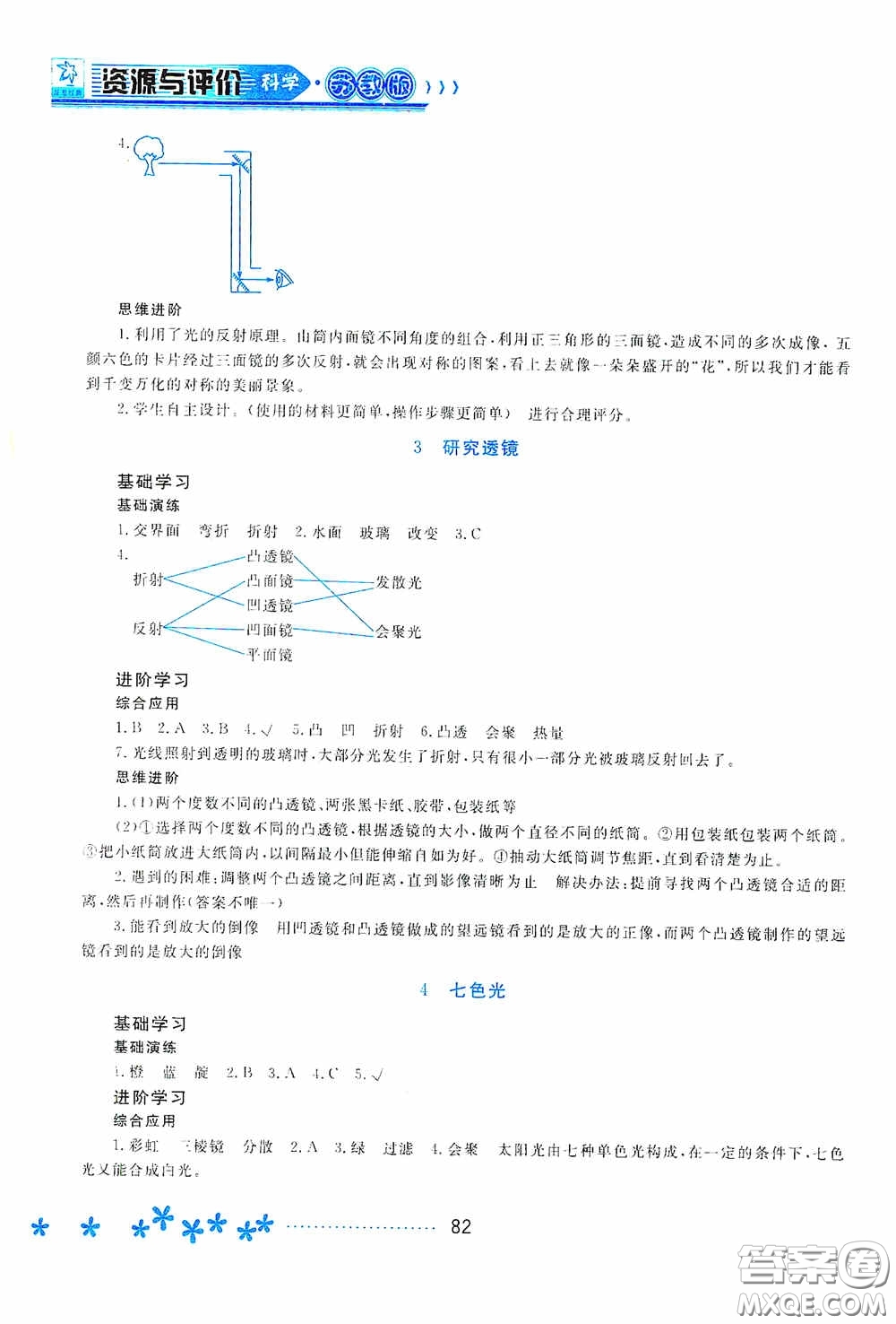 黑龍江教育出版社2020資源與評(píng)價(jià)五年級(jí)科學(xué)上冊(cè)蘇教版答案