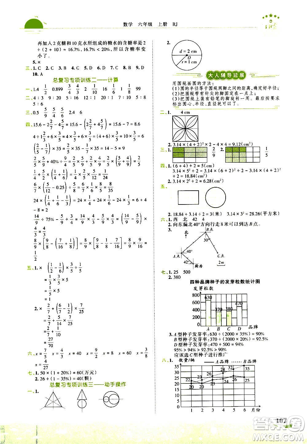 2020秋王朝霞德才兼?zhèn)渥鳂I(yè)創(chuàng)新設(shè)計數(shù)學(xué)六年級上冊RJ人教版答案