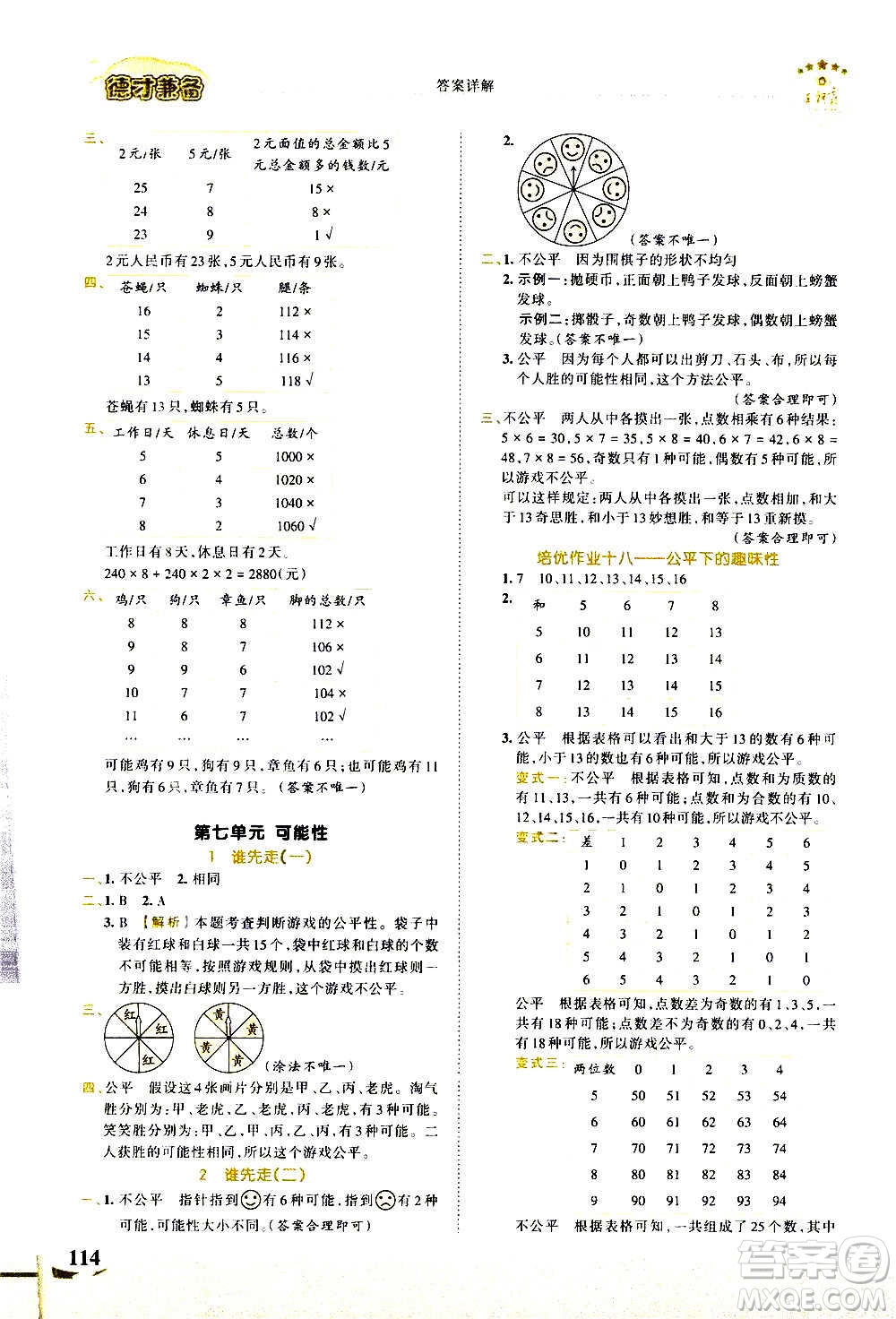 2020秋王朝霞德才兼?zhèn)渥鳂I(yè)創(chuàng)新設(shè)計(jì)數(shù)學(xué)五年級(jí)上冊(cè)BS北師版答案