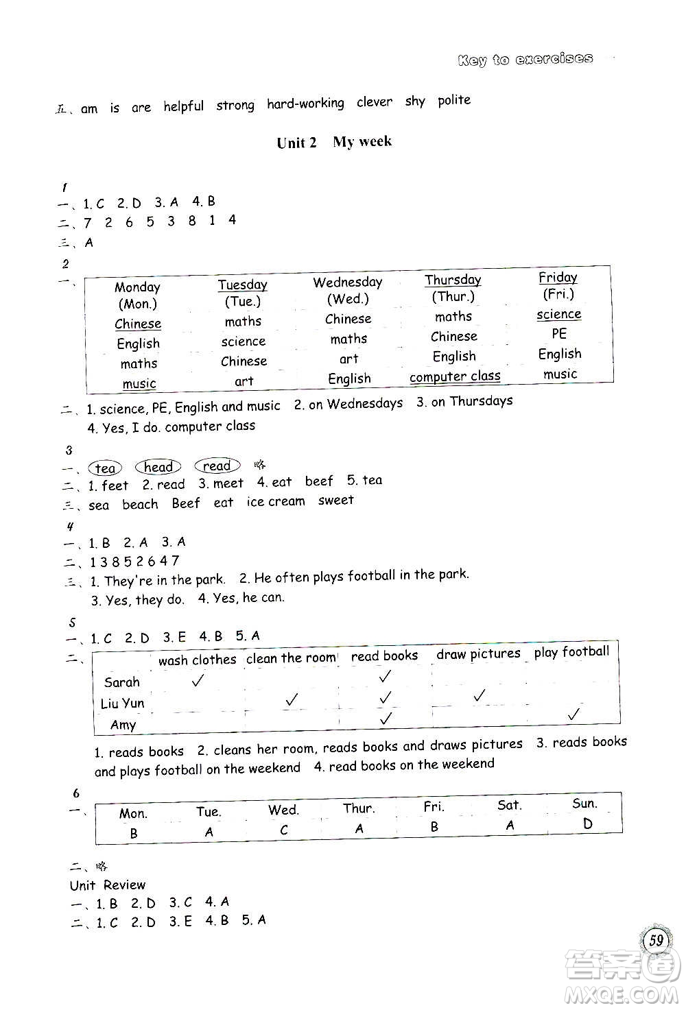 浙江教育出版社2020年小學(xué)英語(yǔ)課時(shí)特訓(xùn)五年級(jí)上冊(cè)答案