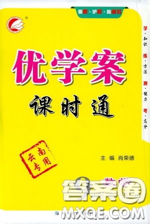延邊教育出版社2020優(yōu)學(xué)案課時(shí)通九年級(jí)數(shù)學(xué)全一冊(cè)人教版云南專(zhuān)用答案