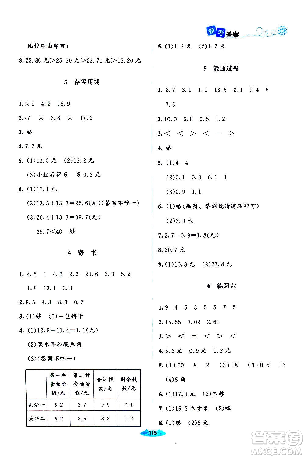 北京師范大學出版社2020秋課堂精練數(shù)學三年級上冊北師大版答案