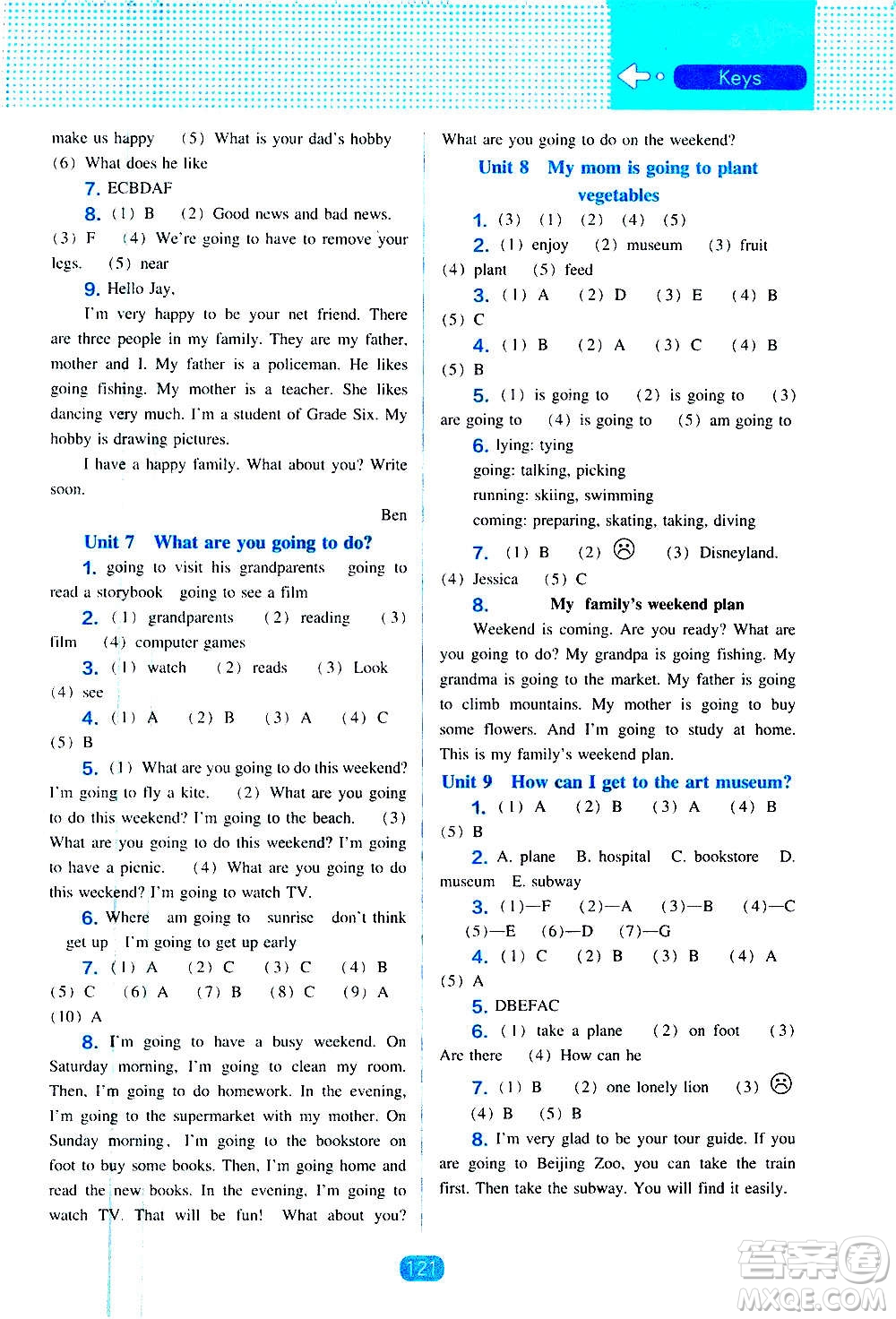 2020年新編新課程能力培養(yǎng)英語三年級(jí)起點(diǎn)六年級(jí)上冊(cè)遼師大版答案