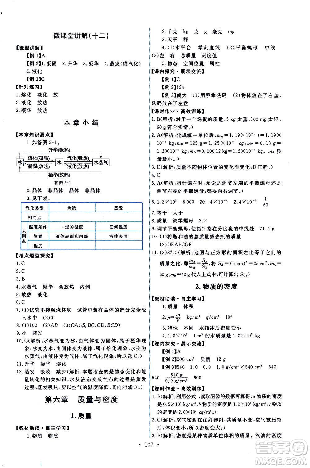 教育科學(xué)出版社2020年能力培養(yǎng)與測試物理八年級(jí)上冊教科版答案