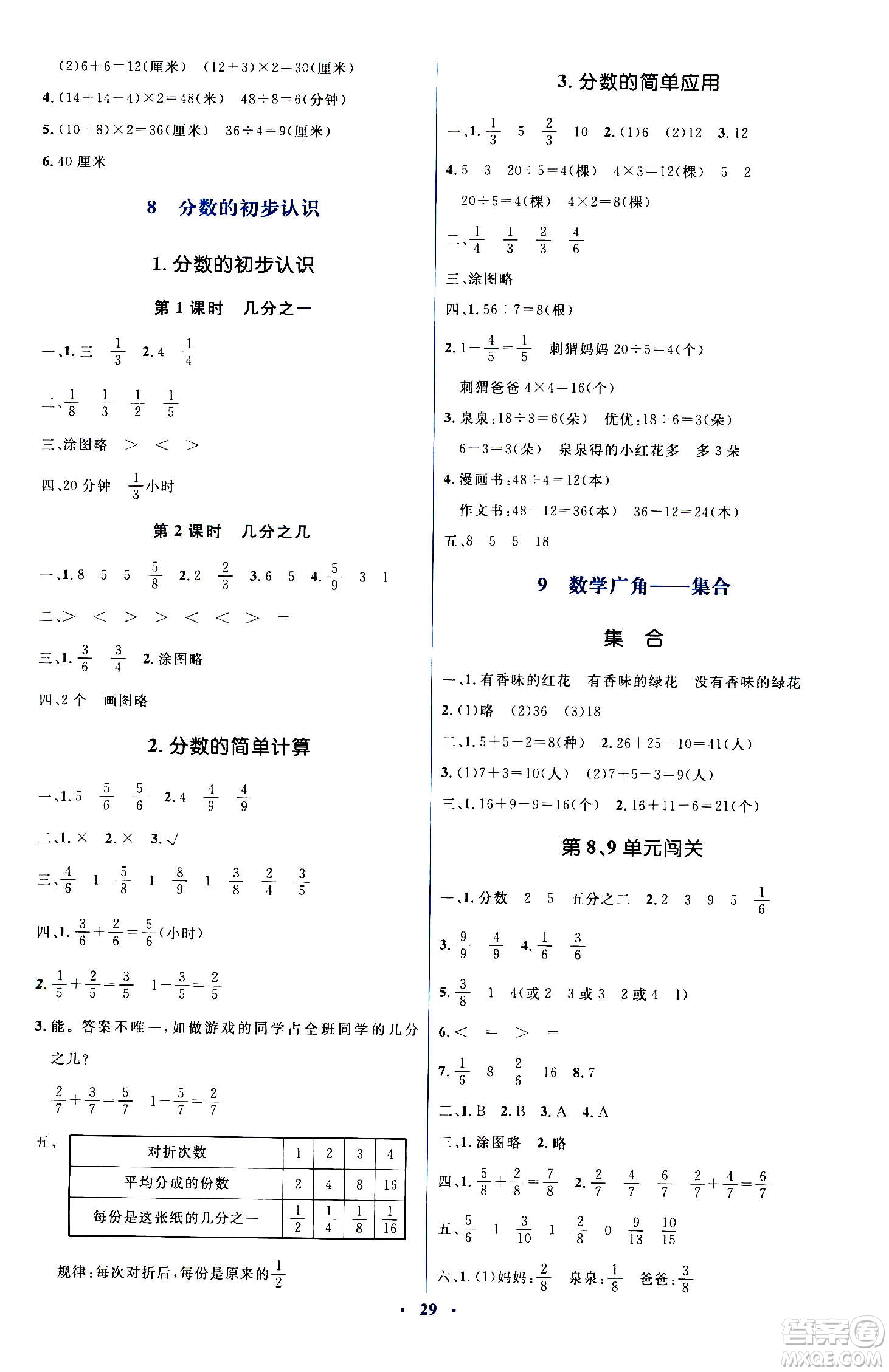 人民教育出版社2020年人教金學(xué)典同步解析與測(cè)評(píng)學(xué)練考三年級(jí)數(shù)學(xué)上冊(cè)人教版答案