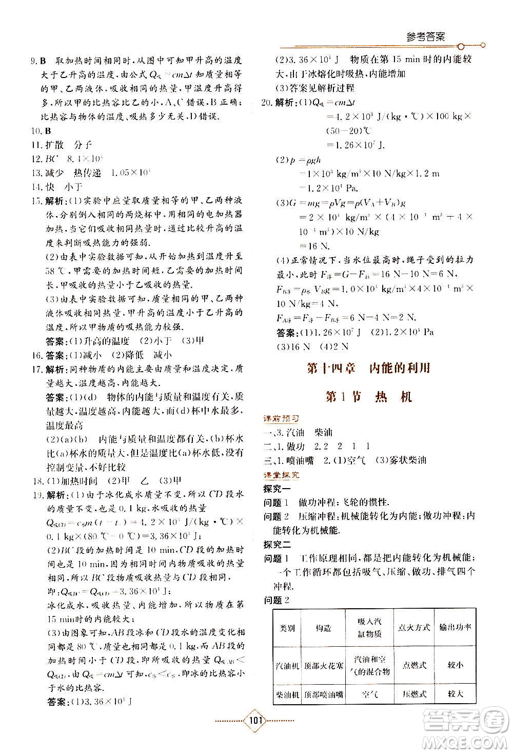 湖南教育出版社2020年學(xué)法大視野物理九年級(jí)上冊(cè)人教版答案
