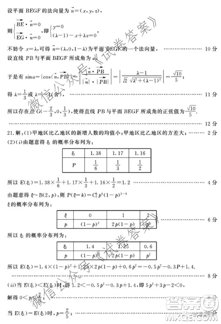 蘇魯名校2021屆高三年級第一次聯(lián)合考試數(shù)學試題及答案