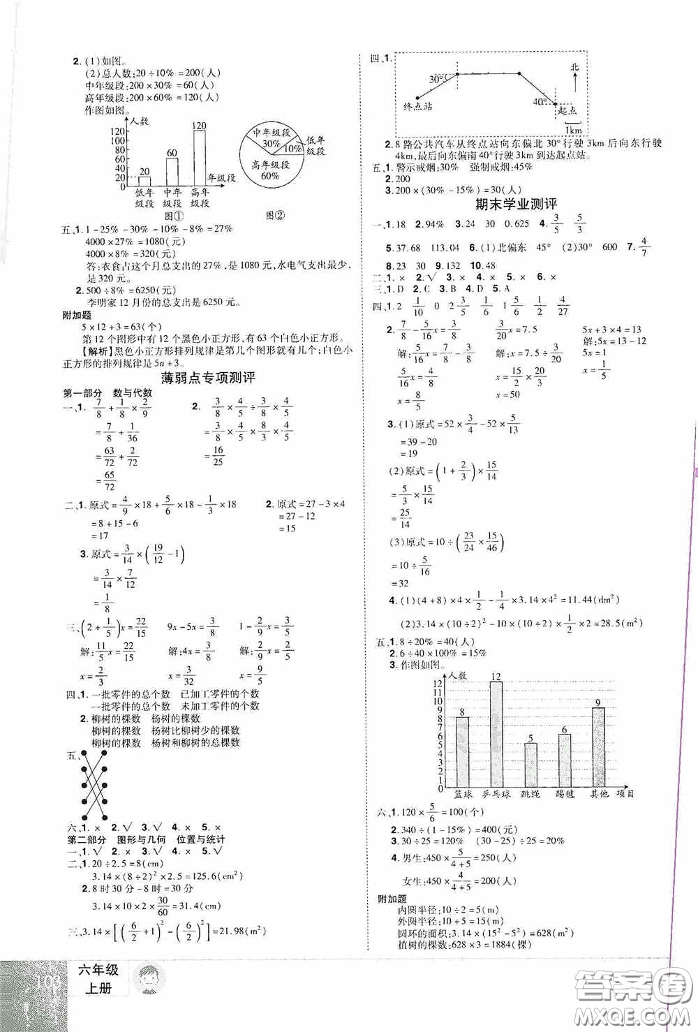 江西美術(shù)出版社2020學(xué)海樂(lè)園六年級(jí)數(shù)學(xué)上冊(cè)人教版答案