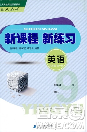 二十一世紀(jì)出版社2020年新課程新練習(xí)英語(yǔ)九年級(jí)全一冊(cè)人教版答案