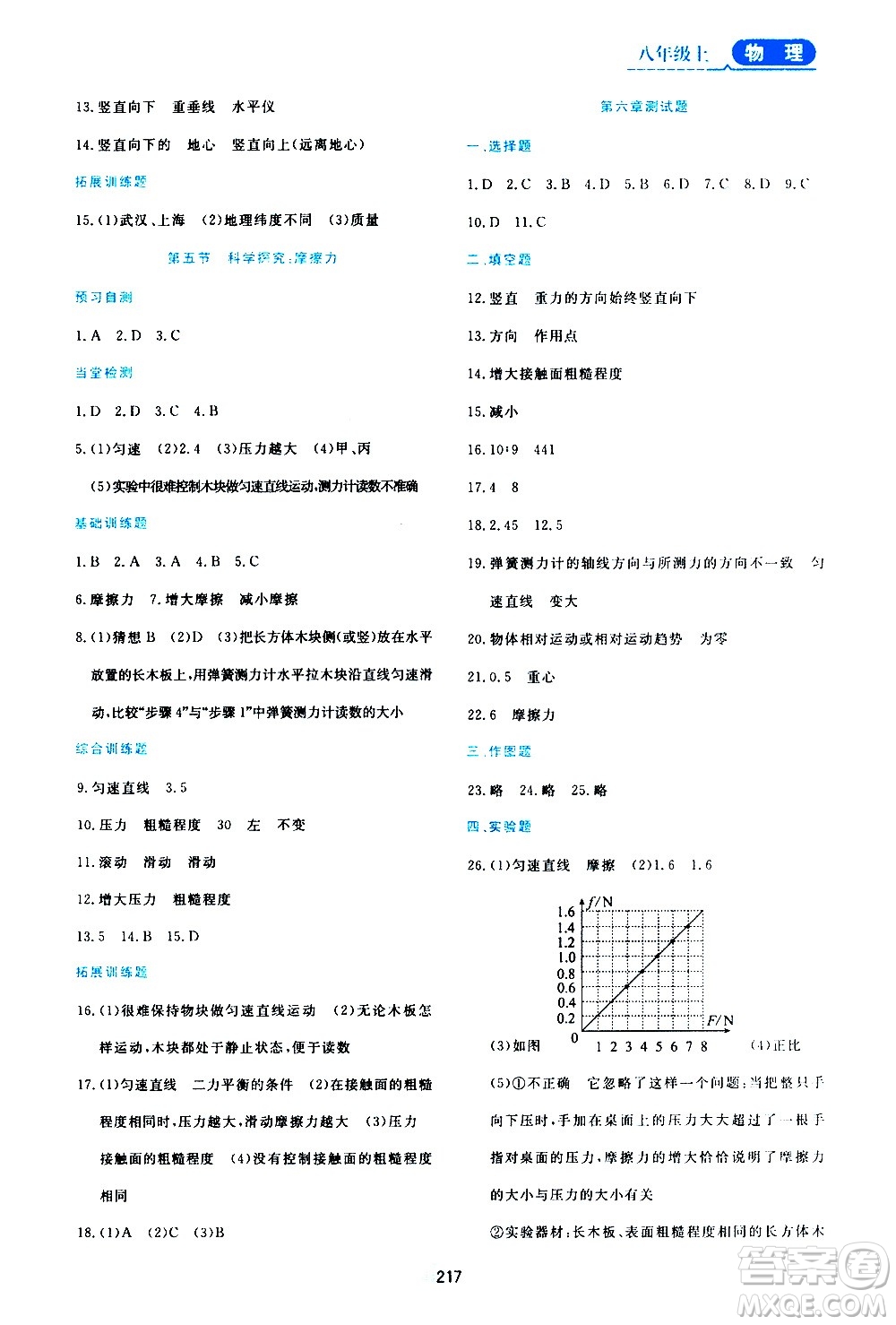 黑龍江教育出版社2020年資源與評價物理八年級上冊S版參考答案
