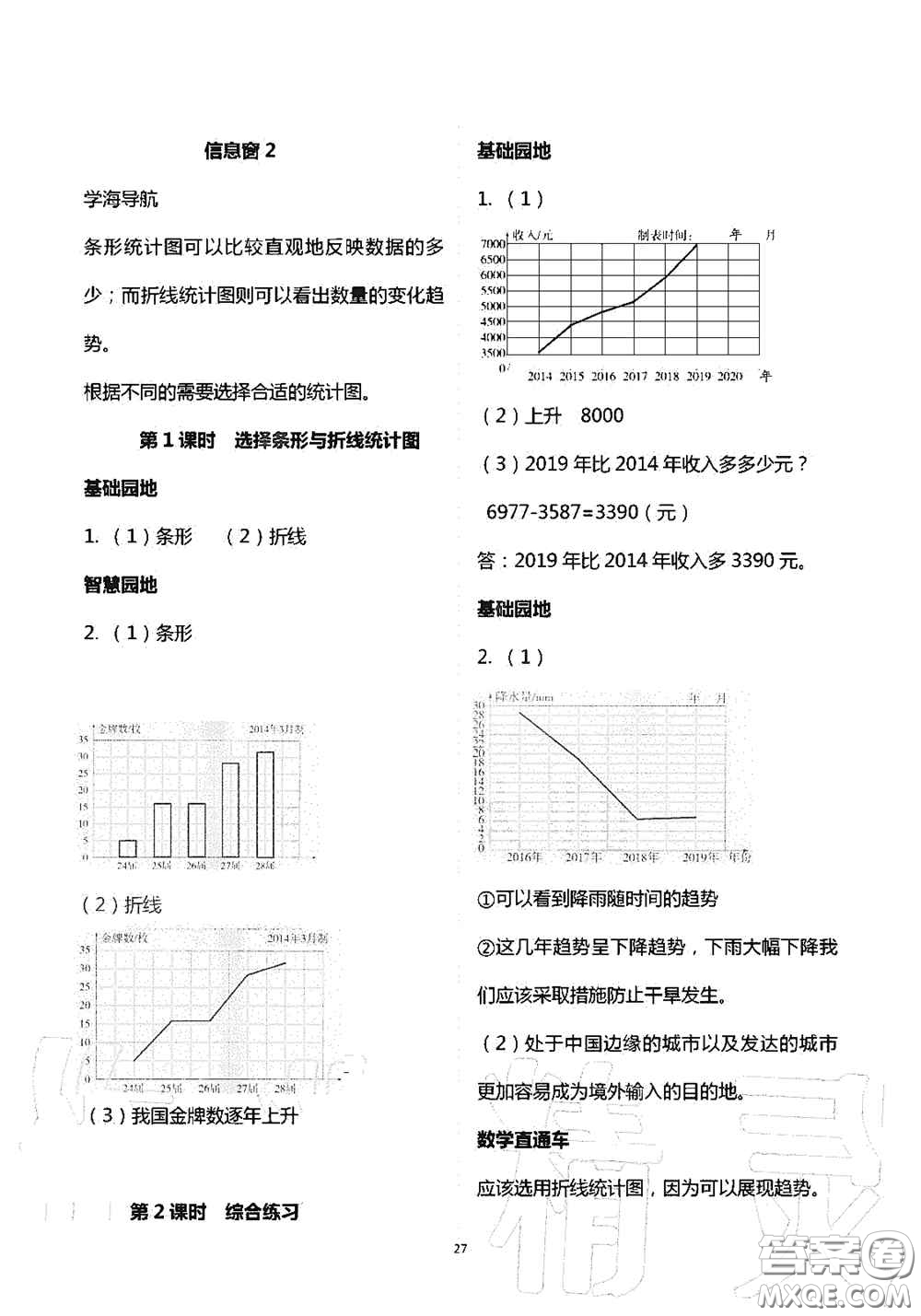 青島出版社2020新課堂同步學習與探究五年級數學上學期答案