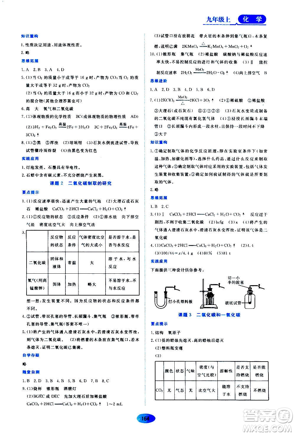 黑龍江教育出版社2020年資源與評(píng)價(jià)化學(xué)九年級(jí)上冊(cè)人教版參考答案
