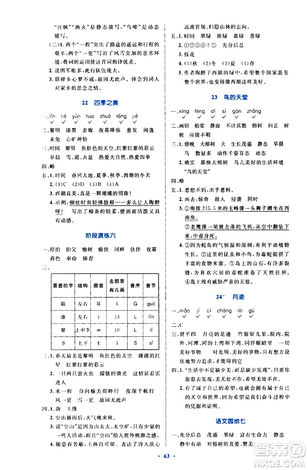 人民教育出版社2020小學(xué)同步測控優(yōu)化設(shè)計(jì)語文五年級上冊增強(qiáng)版答案