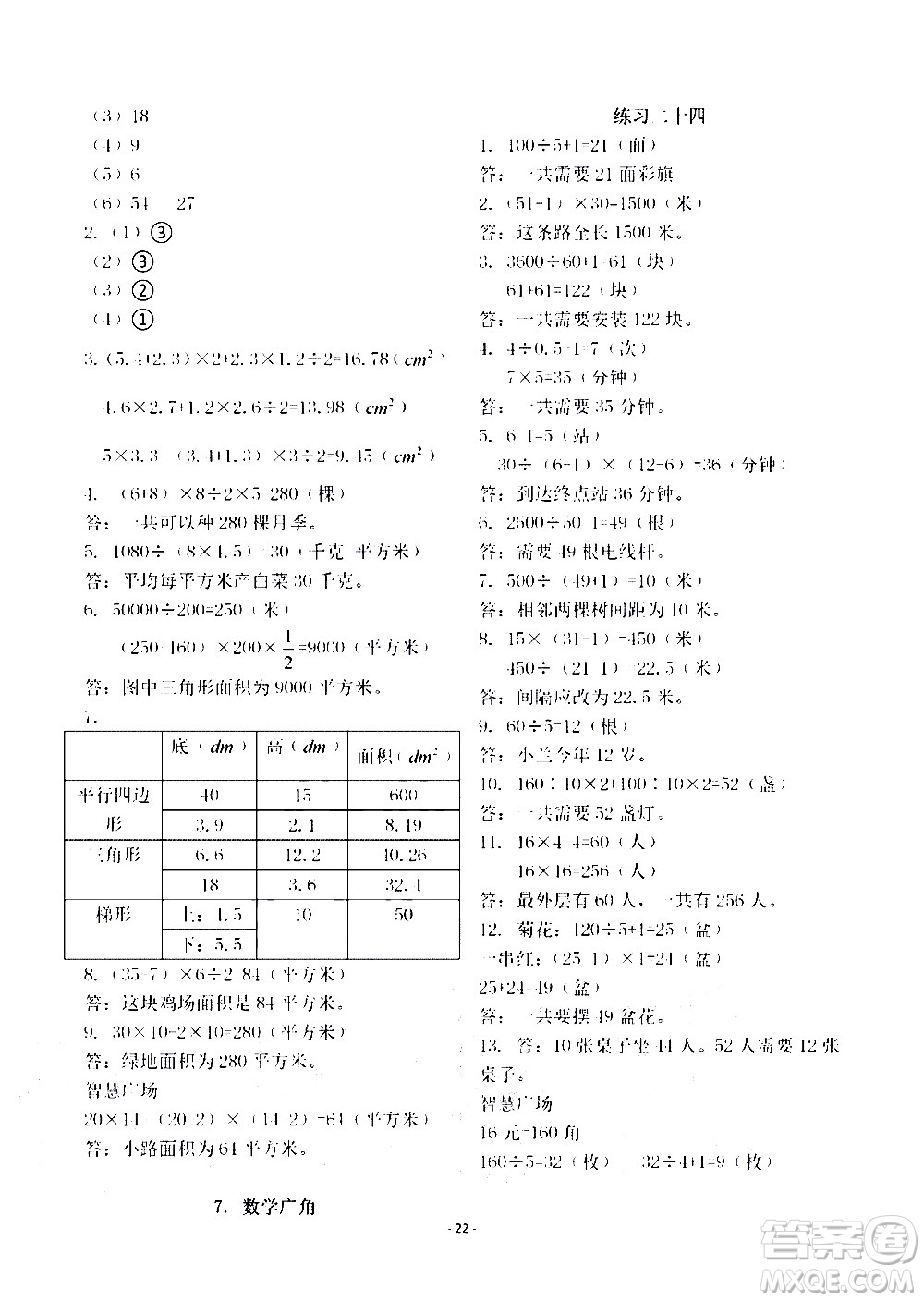 明天出版社2020年智慧學(xué)習(xí)數(shù)學(xué)五年級(jí)上冊(cè)人教版答案