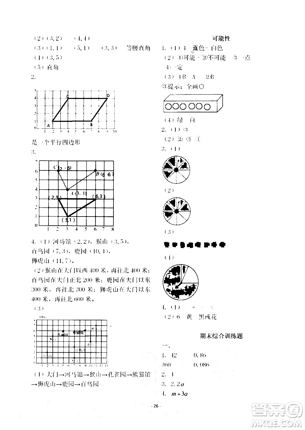 明天出版社2020年智慧學(xué)習(xí)數(shù)學(xué)五年級(jí)上冊(cè)人教版答案