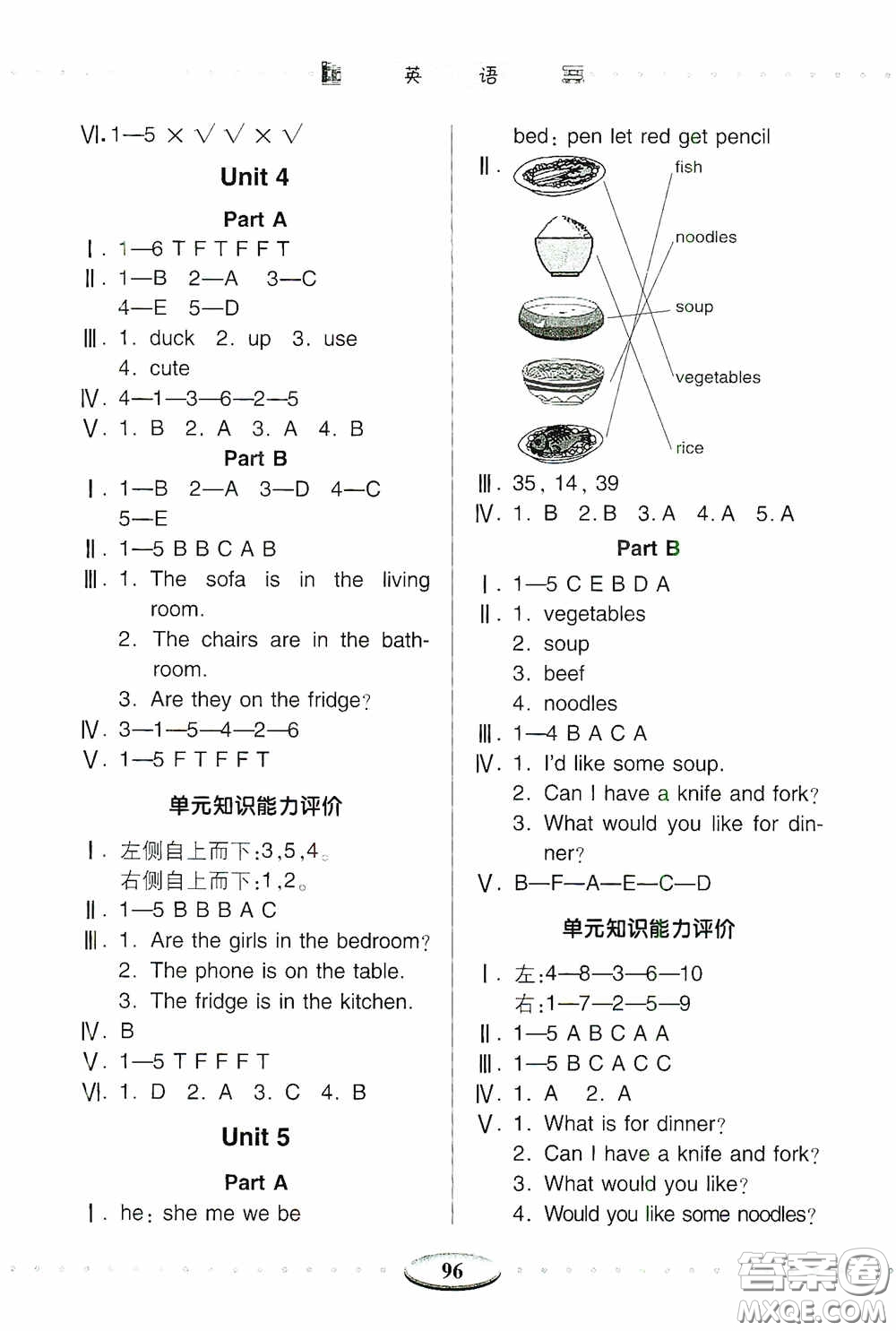 青島出版社2020智慧學(xué)習(xí)四年級(jí)英語上冊(cè)人教版答案