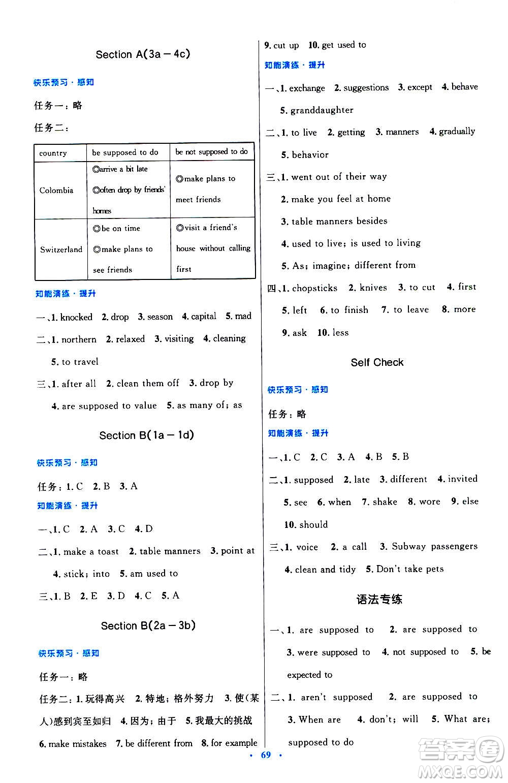 人民教育出版社2020初中同步測控優(yōu)化設(shè)計(jì)英語九年級(jí)全一冊人教版答案