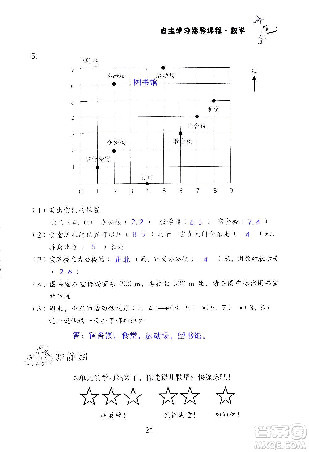 山東教育出版社2020年自主學(xué)習(xí)指導(dǎo)課程數(shù)學(xué)五年級上冊人教版答案