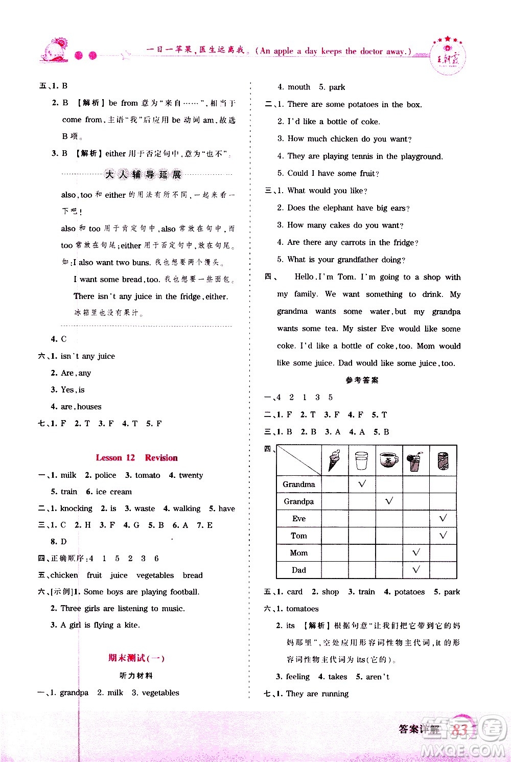 2020秋王朝霞創(chuàng)維新課堂同步優(yōu)化訓(xùn)練英語五年級(jí)上冊(cè)KP科普版答案