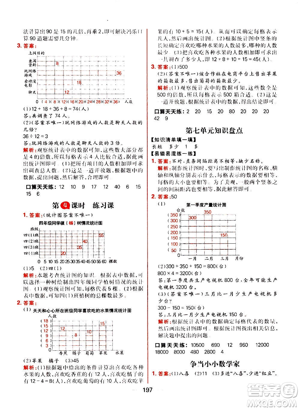 南方出版社2020秋核心素養(yǎng)天天練四年級上冊數(shù)學R人教版答案