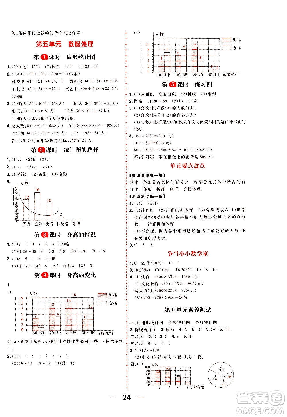 南方出版社2020秋核心素養(yǎng)天天練六年級上冊數(shù)學B北師大版答案