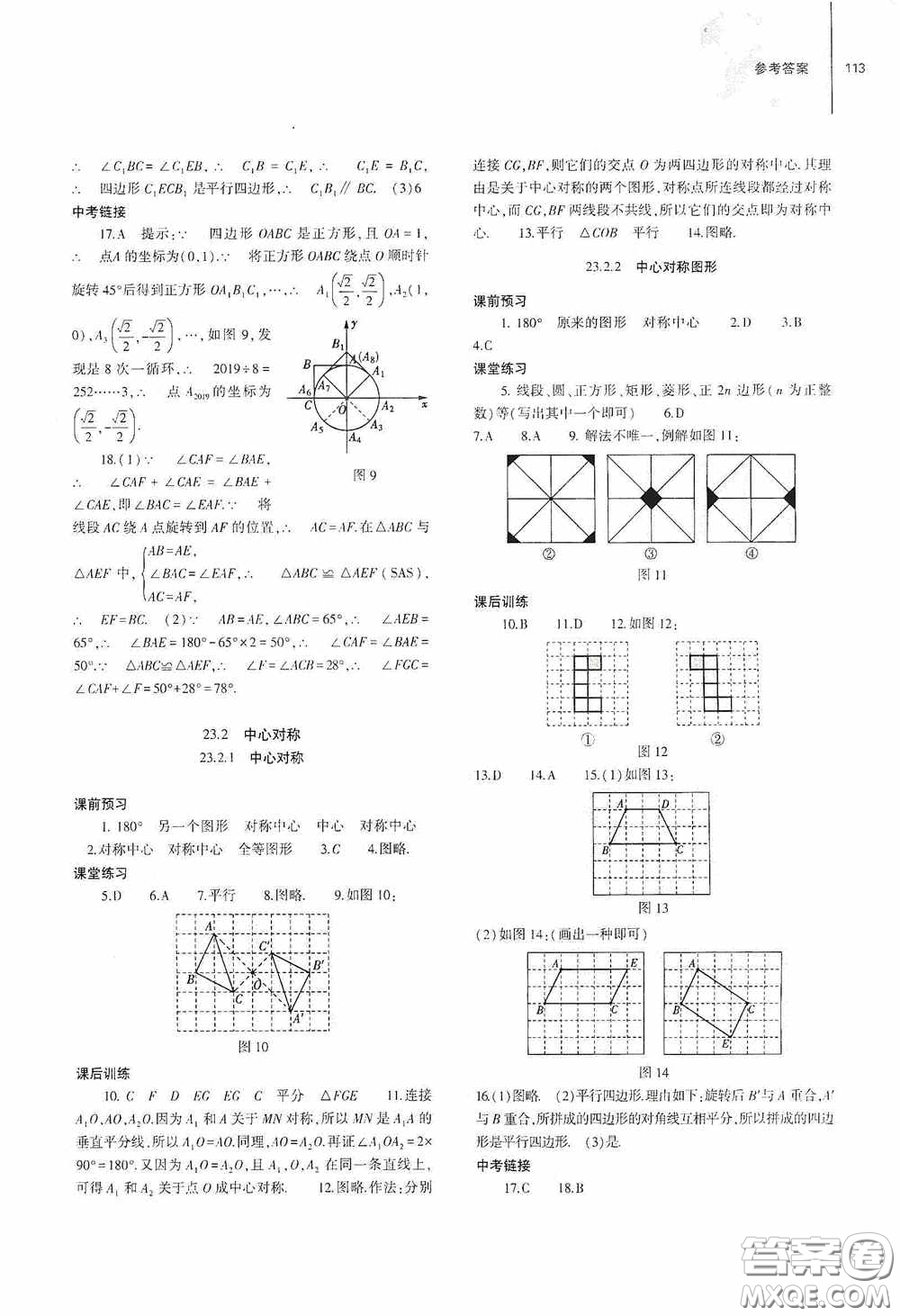 大象出版社2020初中同步練習(xí)冊九年級數(shù)學(xué)上冊人教版答案