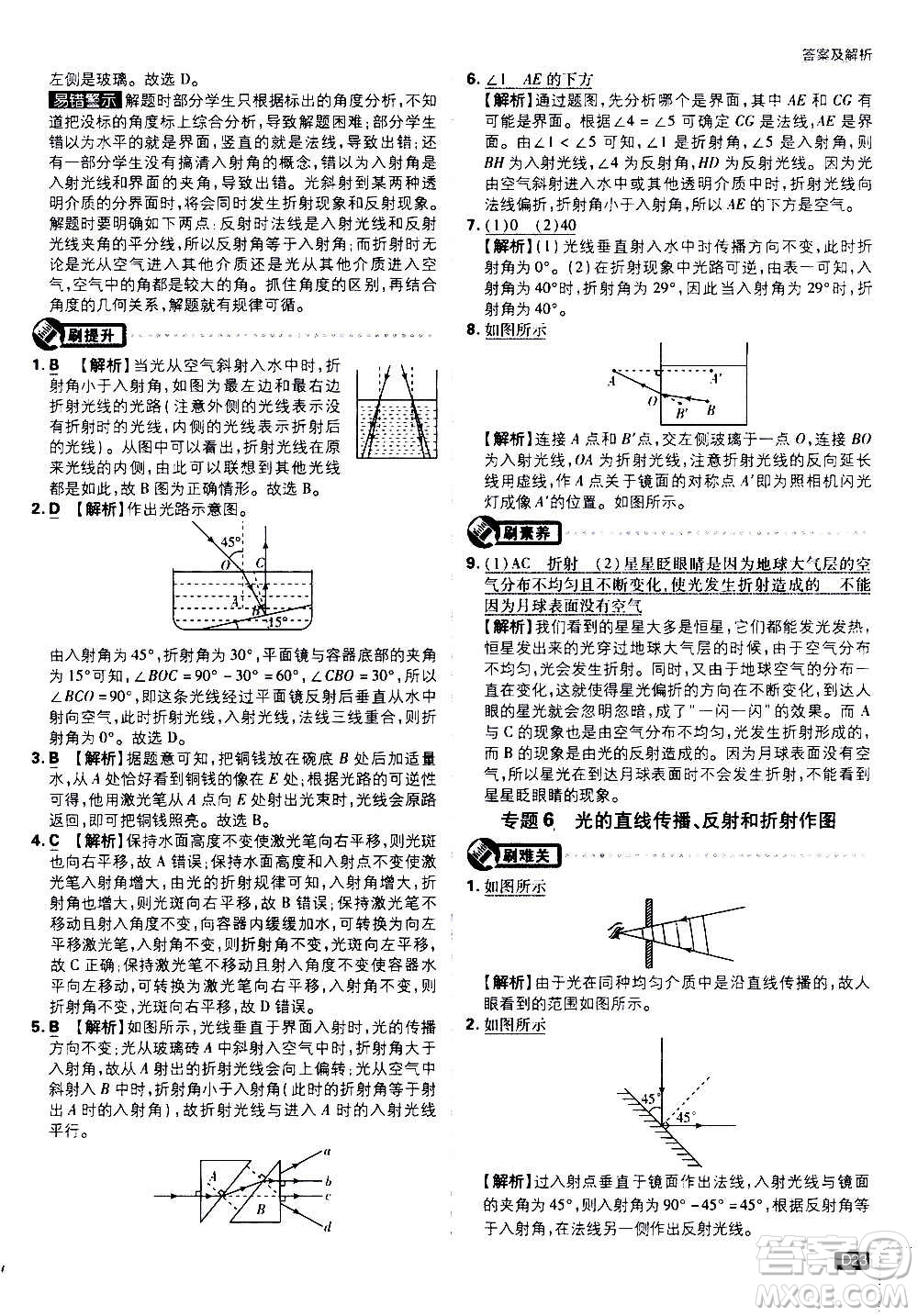 ?開(kāi)明出版社2021版初中必刷題物理八年級(jí)上冊(cè)HK滬科版答案