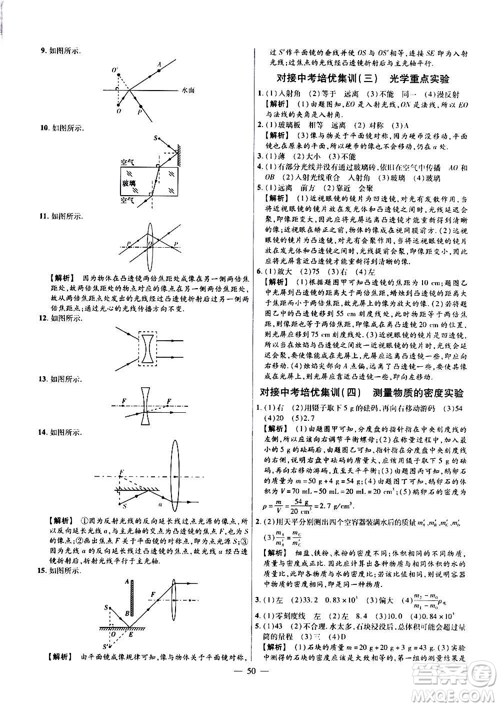 2021版金考卷活頁題選名師名題單元雙測卷物理八年級(jí)上冊HK滬科版答案