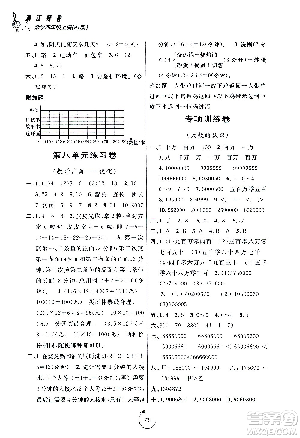 寧波出版社2020年浙江好卷數(shù)學(xué)四年級(jí)上冊(cè)RJ人教版答案