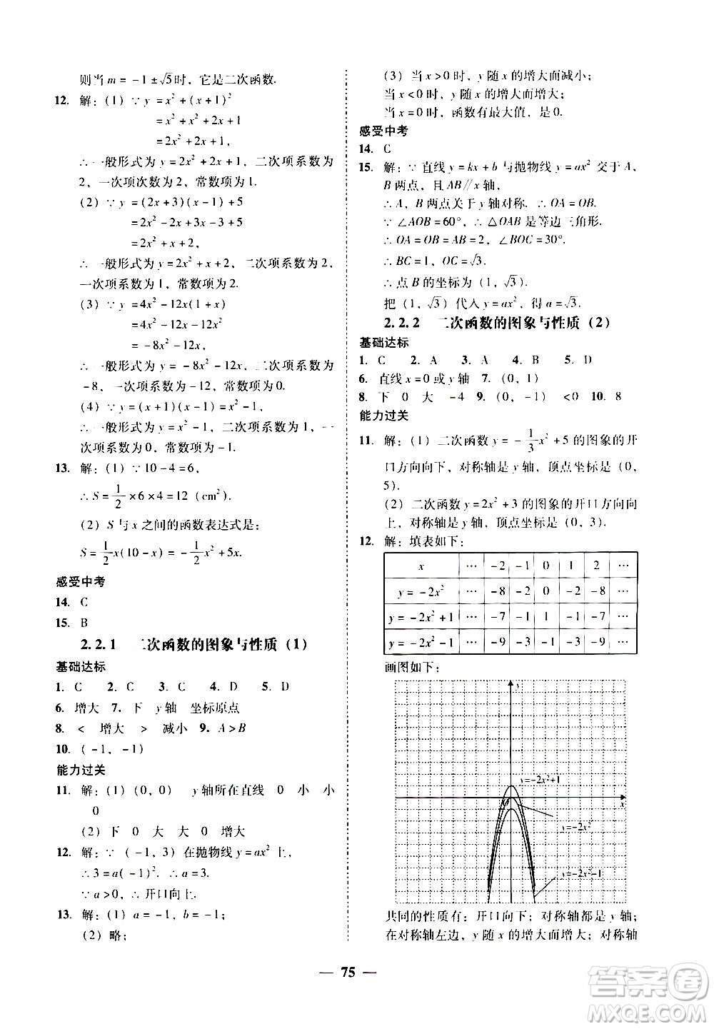 廣東經(jīng)濟(jì)出版社2020年百分導(dǎo)學(xué)數(shù)學(xué)九年級全一冊BS北師版答案