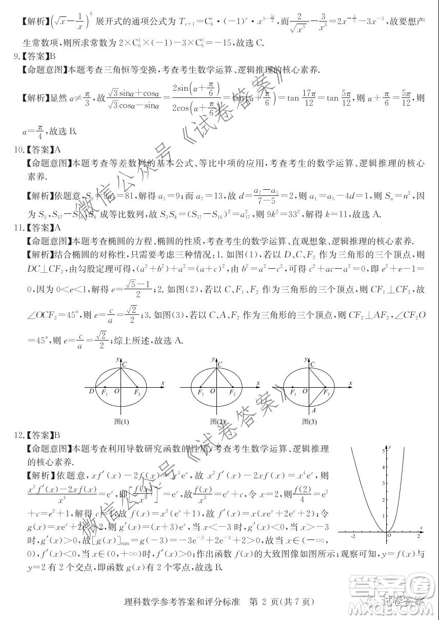 華大新高考聯(lián)盟2021屆高三11月教學(xué)質(zhì)量測(cè)評(píng)理科數(shù)學(xué)試題及答案