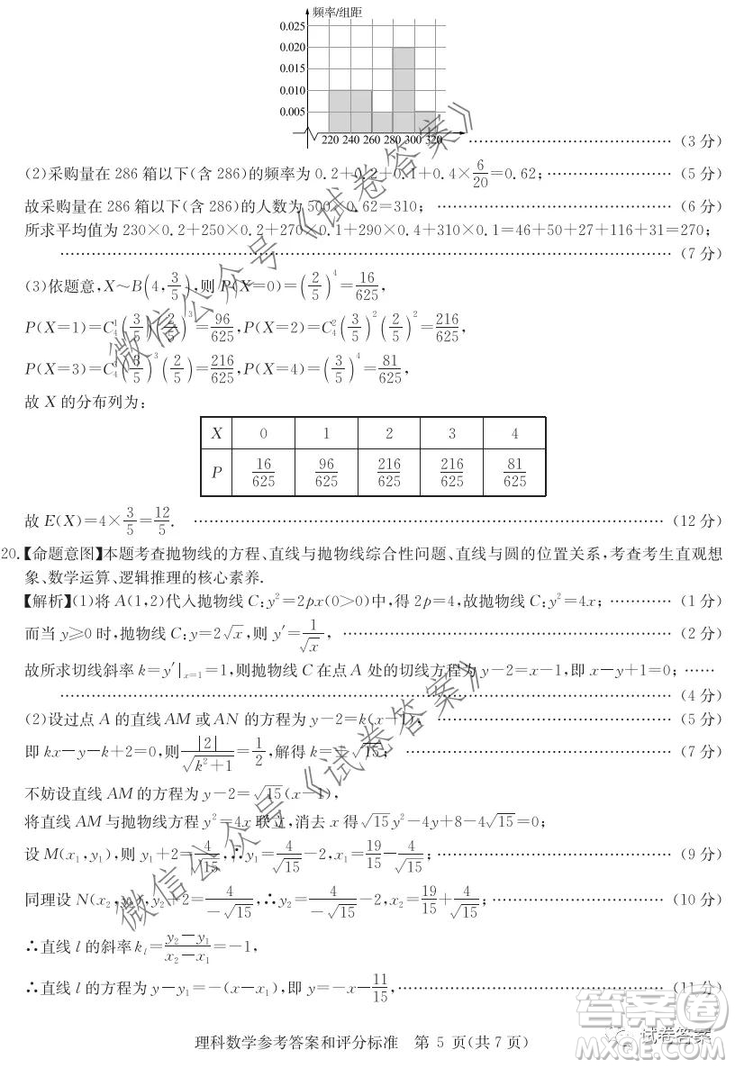 華大新高考聯(lián)盟2021屆高三11月教學(xué)質(zhì)量測(cè)評(píng)理科數(shù)學(xué)試題及答案