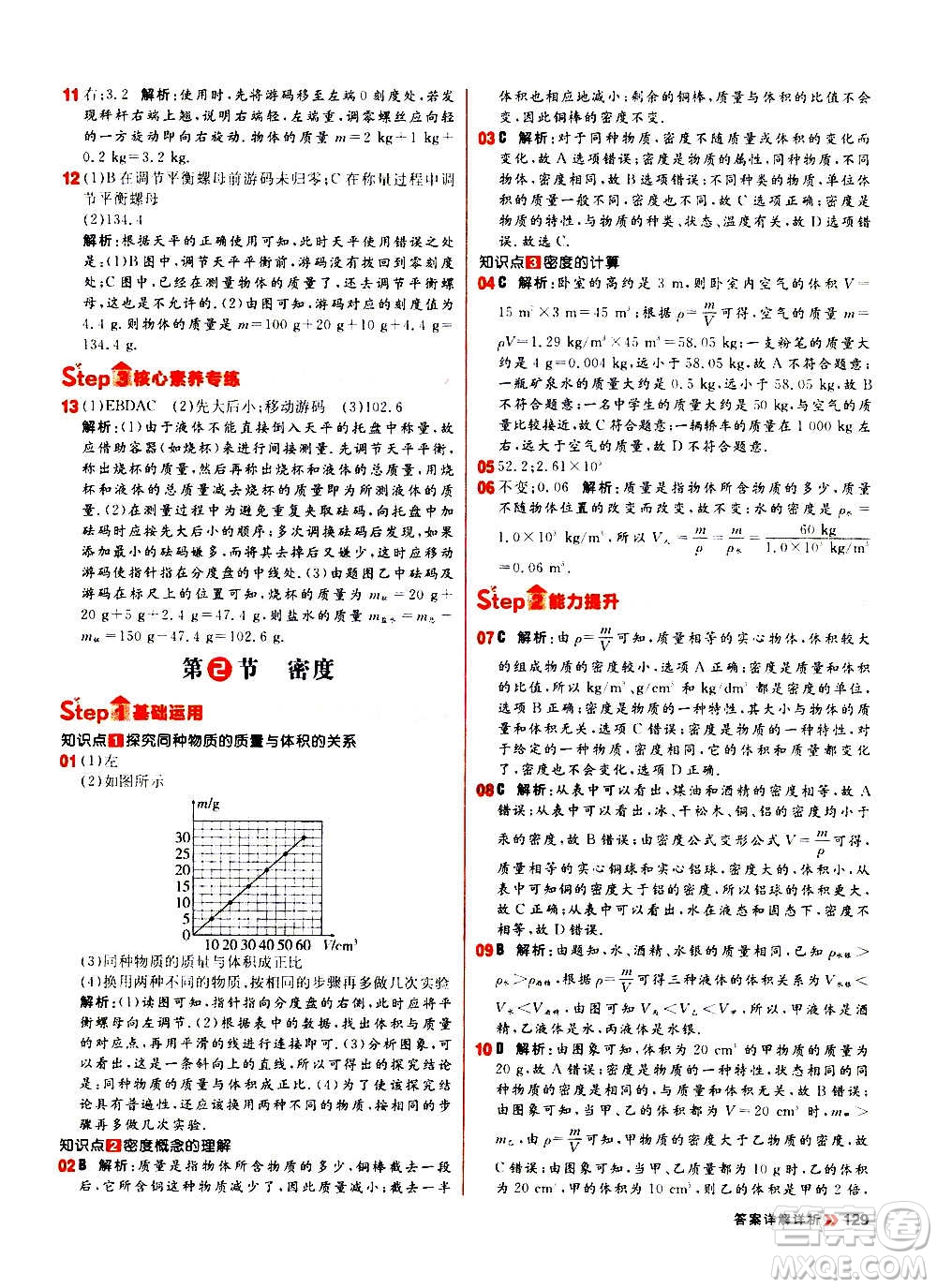黑龍江教育出版社2021新版陽光計(jì)劃初中同步物理八年級(jí)上冊(cè)R人教版答案