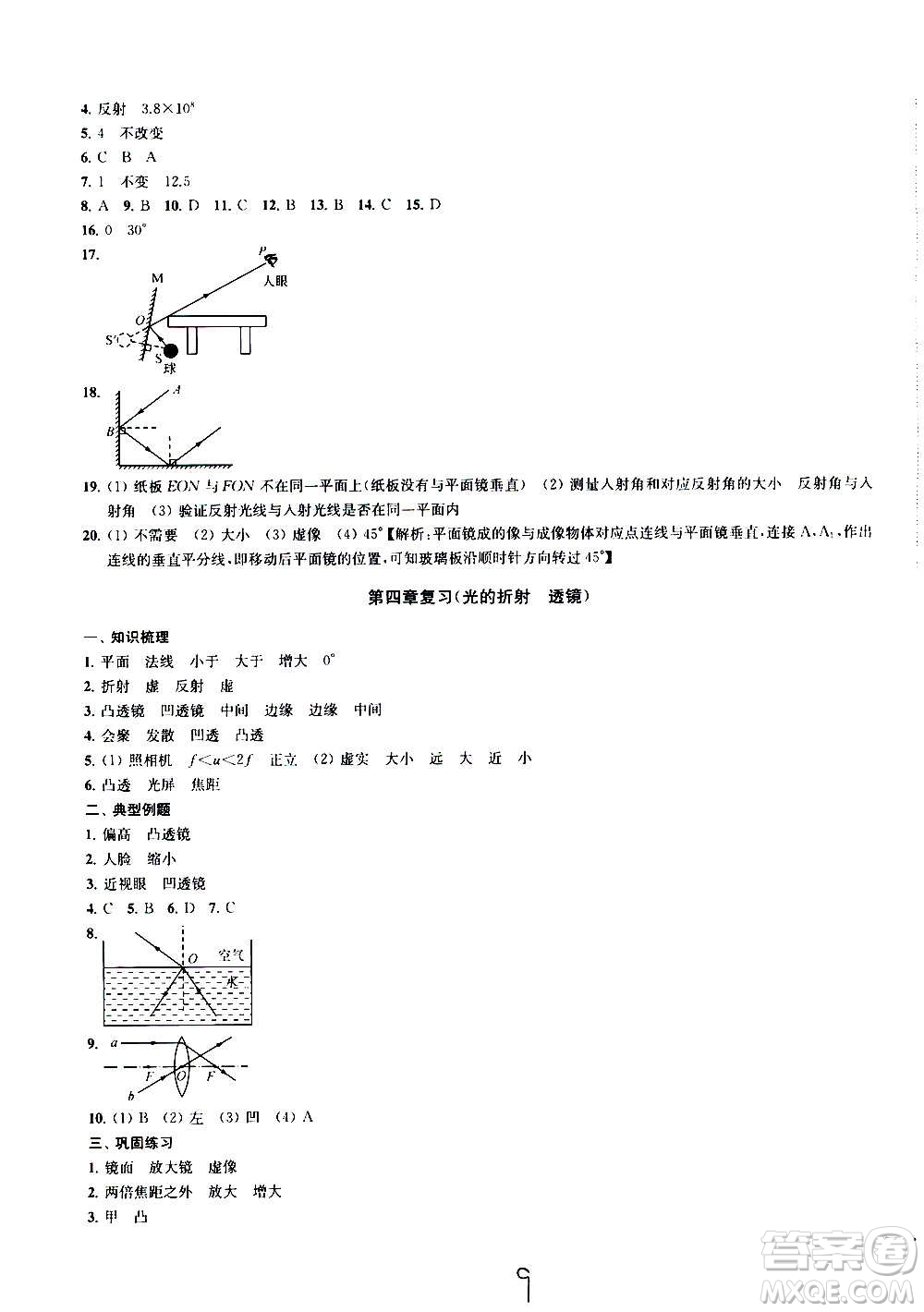 2020版金鑰匙沖刺名校大試卷八年級(jí)上冊(cè)物理國(guó)標(biāo)江蘇版答案