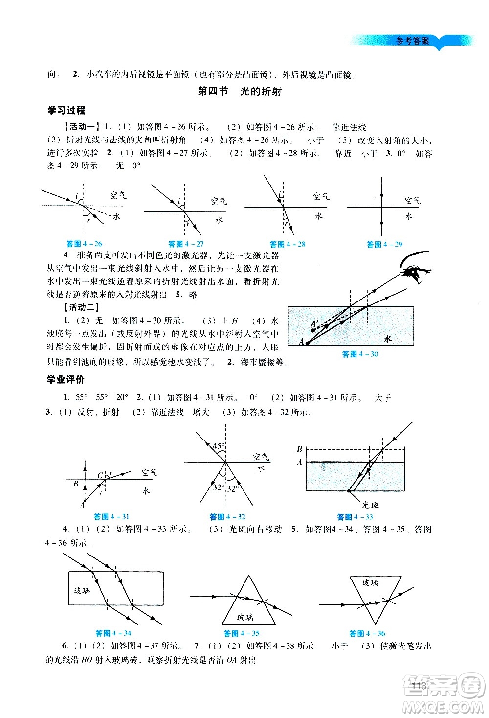 廣州出版社2020陽(yáng)光學(xué)業(yè)評(píng)價(jià)物理八年級(jí)上冊(cè)人教版答案