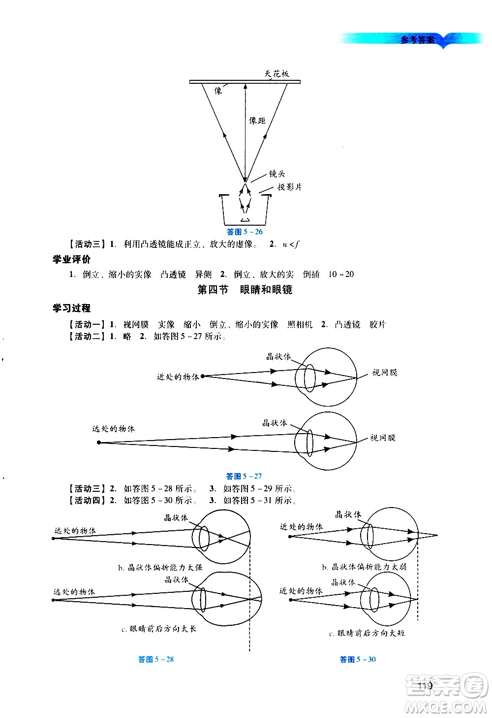 廣州出版社2020陽(yáng)光學(xué)業(yè)評(píng)價(jià)物理八年級(jí)上冊(cè)人教版答案