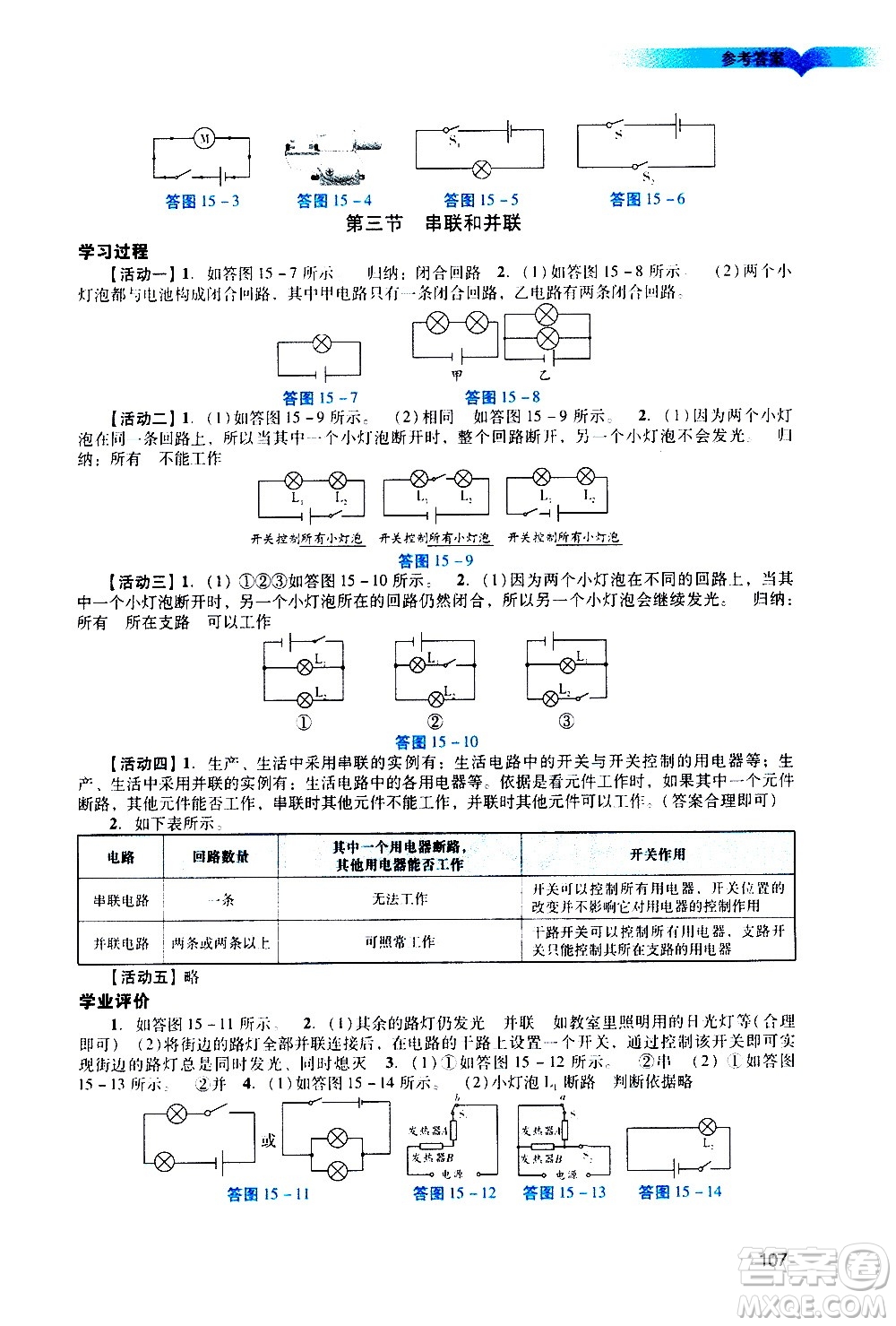 廣州出版社2020陽光學(xué)業(yè)評(píng)價(jià)物理九年級(jí)上冊(cè)人教版答案