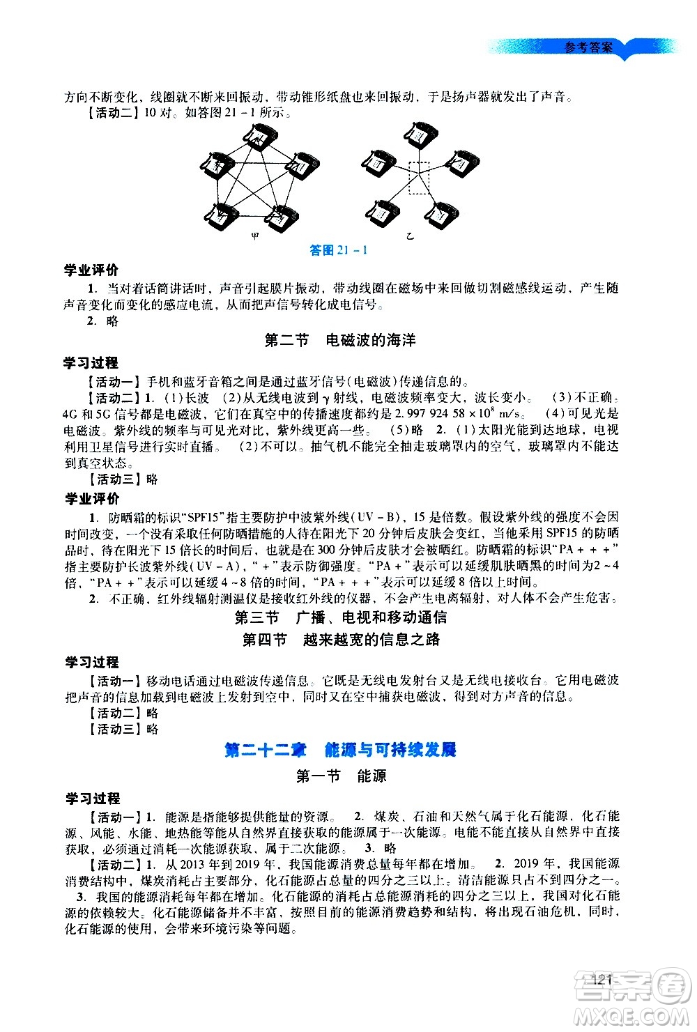 廣州出版社2020陽光學(xué)業(yè)評(píng)價(jià)物理九年級(jí)上冊(cè)人教版答案