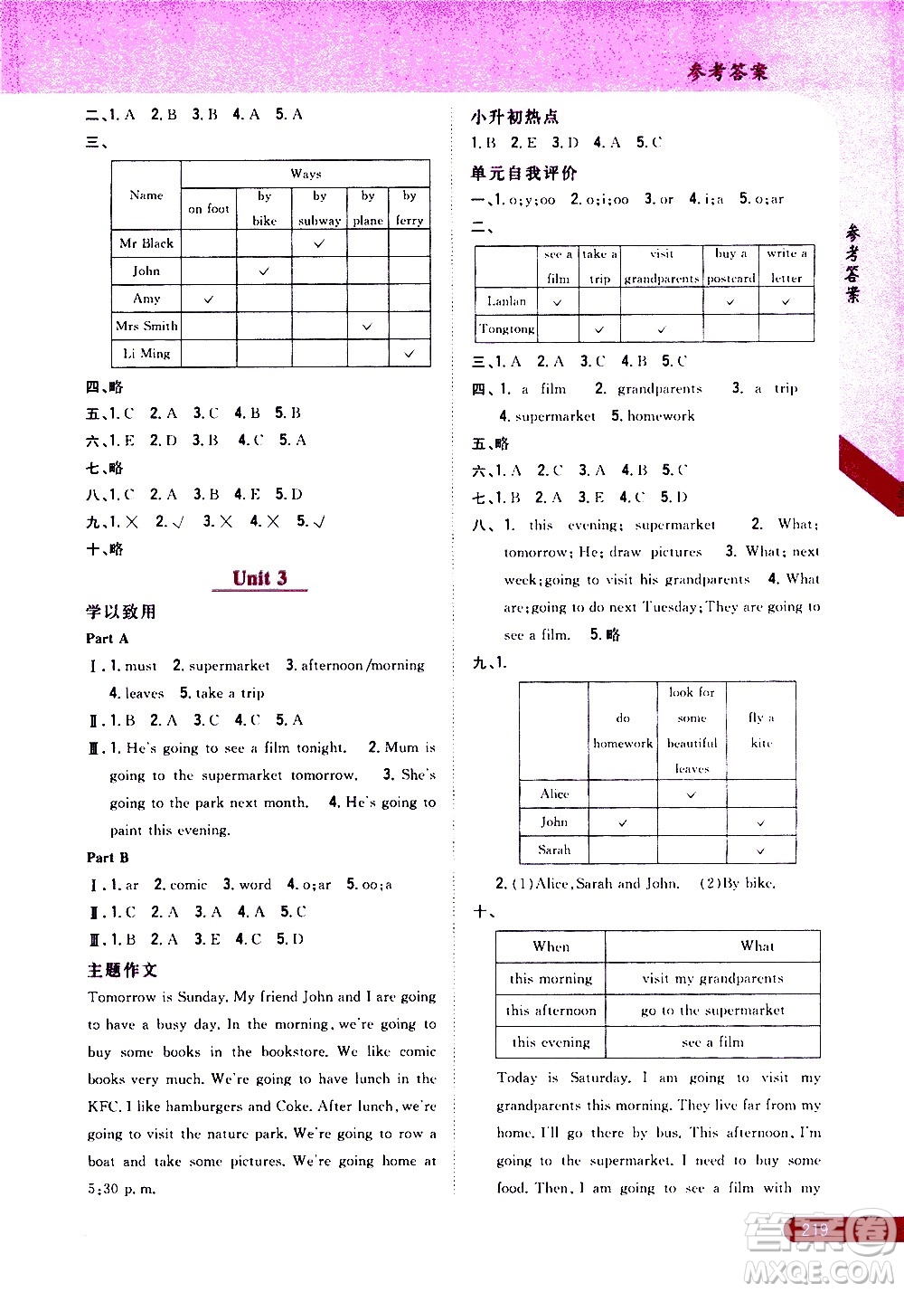 吉林人民出版社2020小學(xué)教材完全解讀六年級英語上冊新課標(biāo)人教版答案