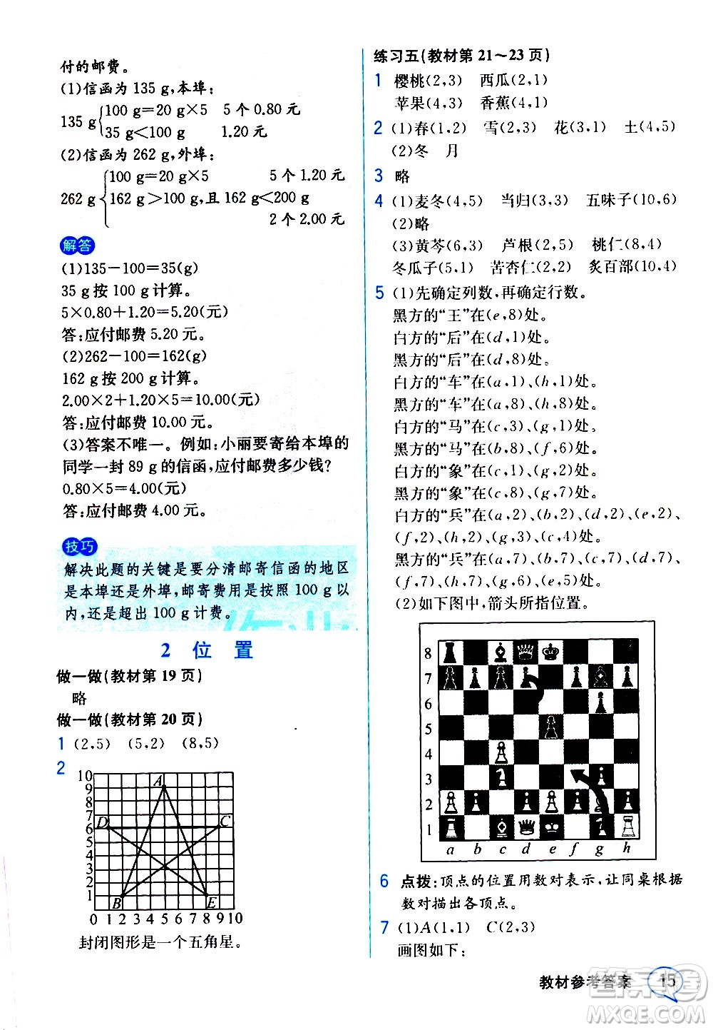 人民教育出版社2020教材解讀數(shù)學(xué)五年級上冊人教版答案