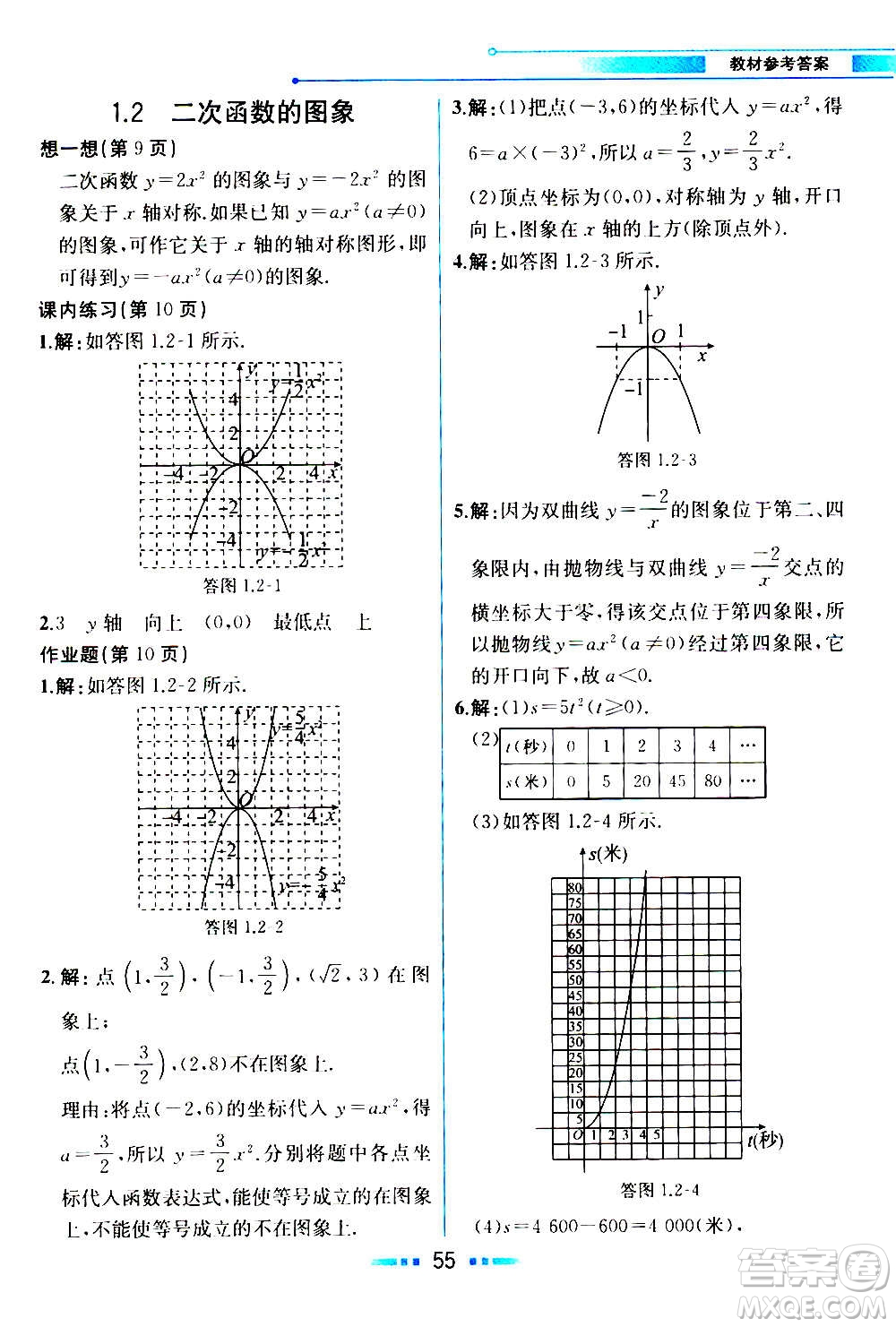 人民教育出版社2020教材解讀數學九年級上冊ZJ浙教版答案