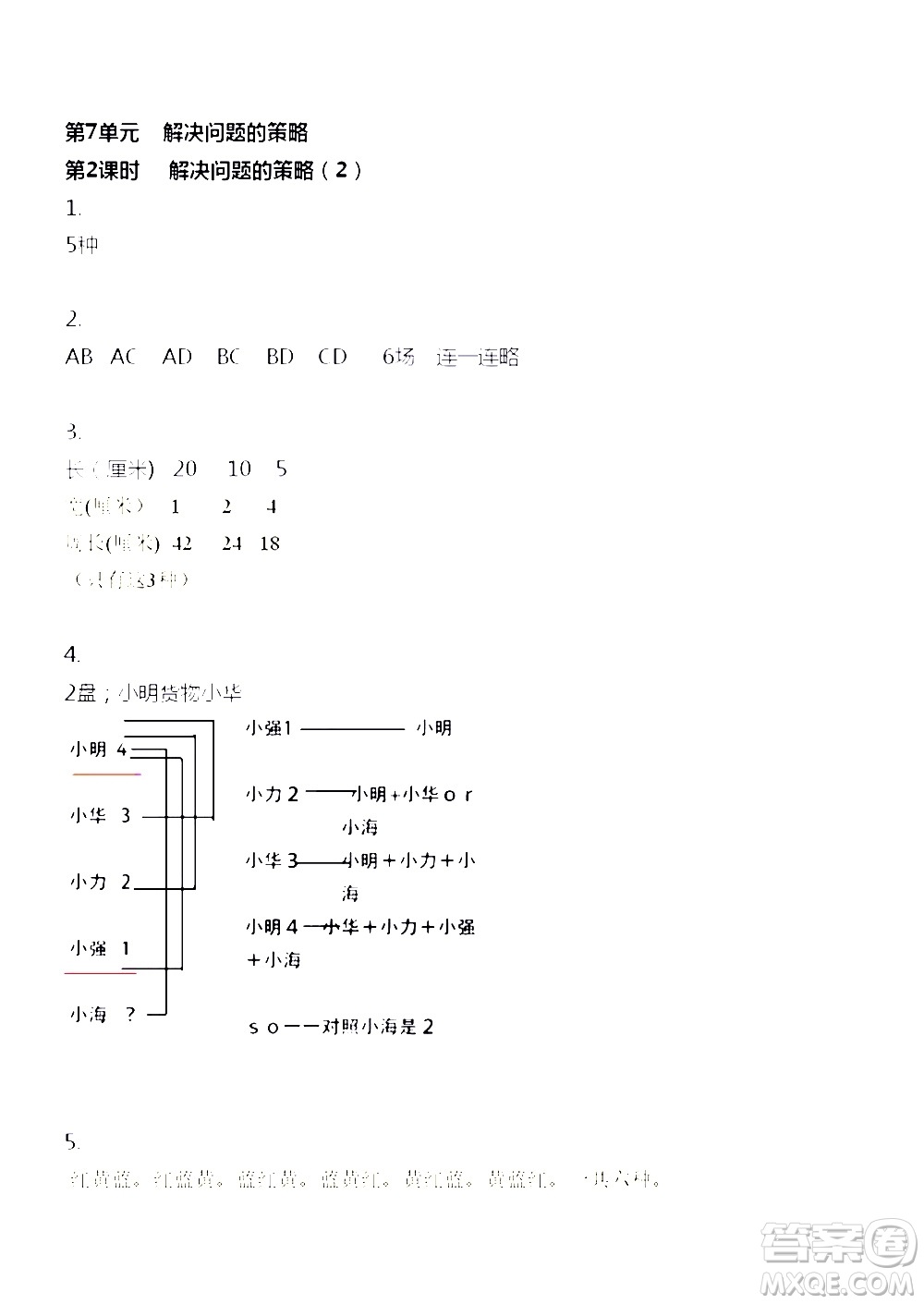 江蘇人民出版社2020伴你學(xué)數(shù)學(xué)五年級(jí)上冊(cè)蘇教版答案