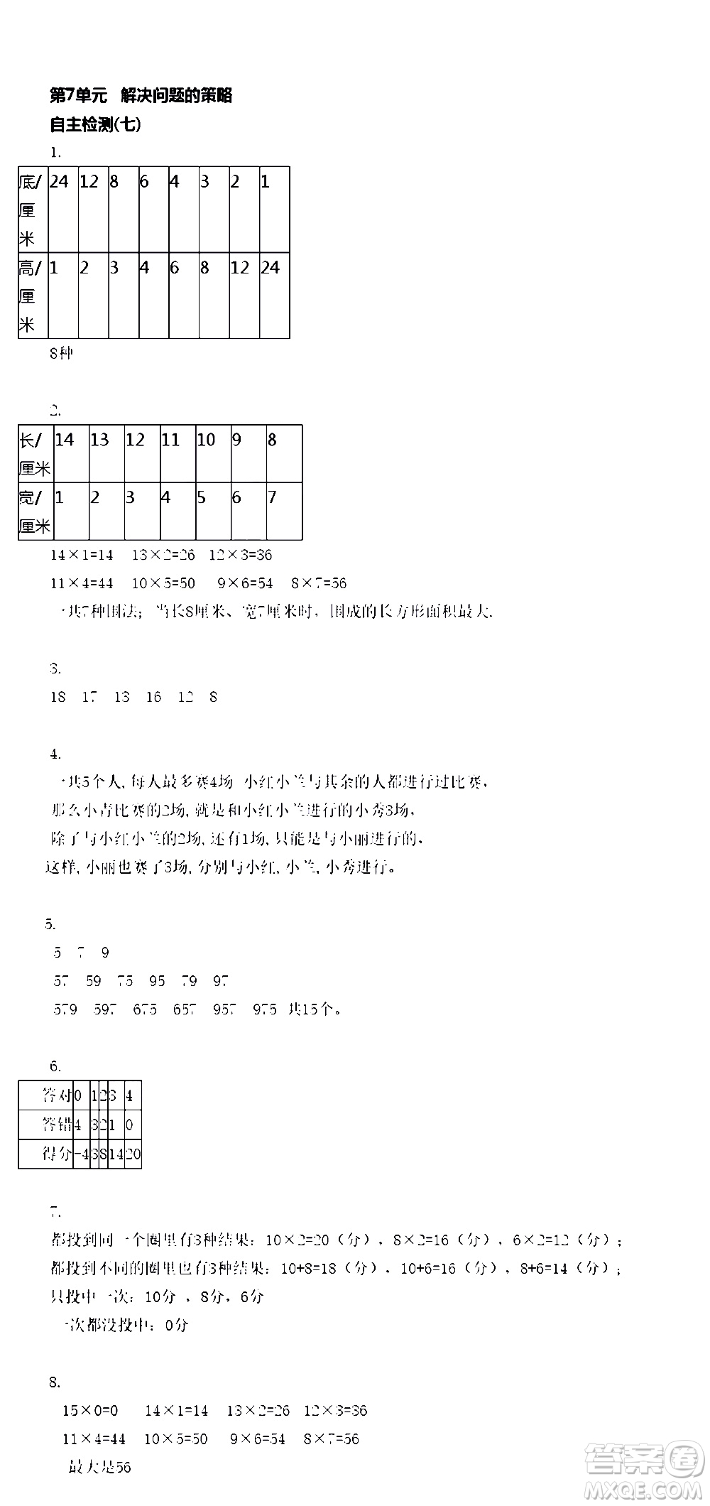 江蘇人民出版社2020伴你學(xué)數(shù)學(xué)五年級(jí)上冊(cè)蘇教版答案