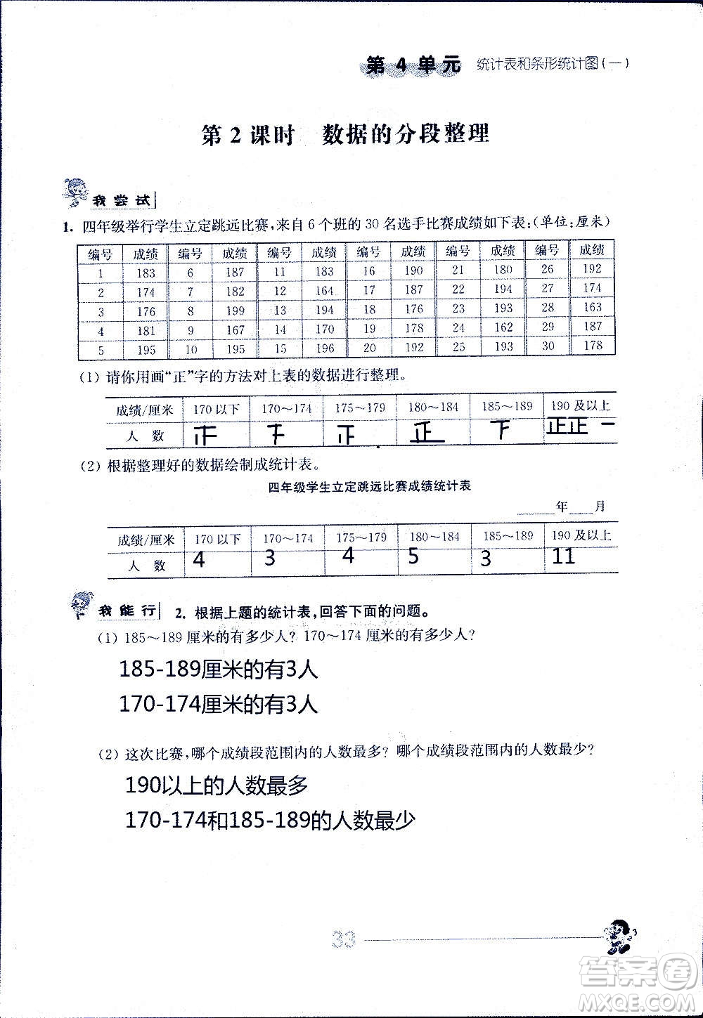 江蘇人民出版社2020伴你學數(shù)學四年級上冊蘇教版答案