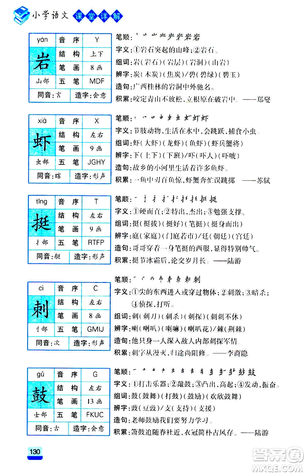 云南大學(xué)出版社2020小學(xué)語(yǔ)文課堂詳解三年級(jí)上冊(cè)部編版答案