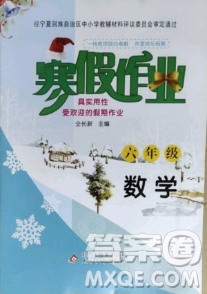北京教育出版社2021寒假作業(yè)六年級(jí)數(shù)學(xué)人教版答案