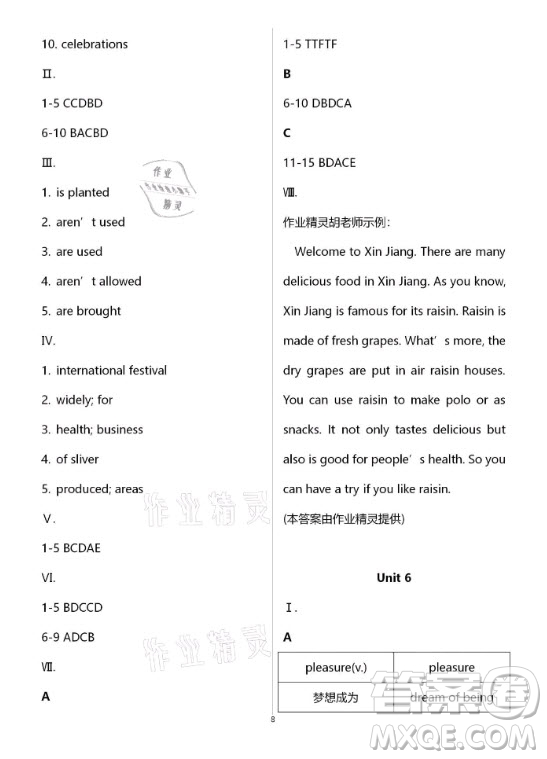 新疆文化出版社2021寒假作業(yè)及活動(dòng)英語(yǔ)九年級(jí)人教版答案
