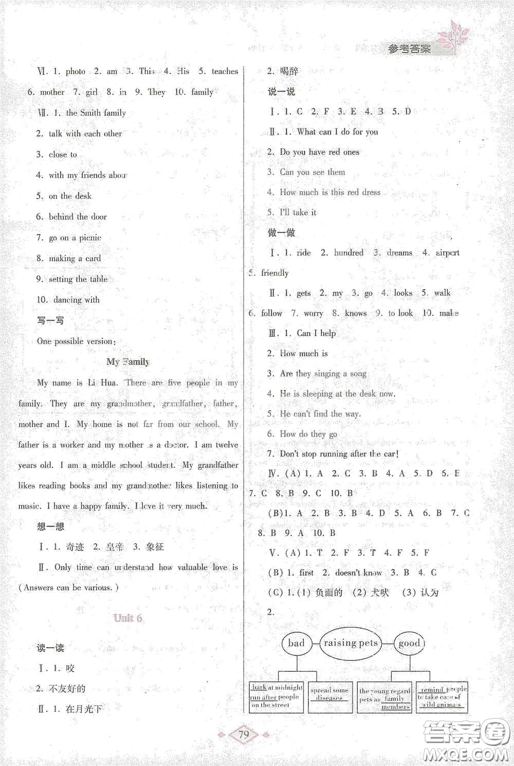 陜西師范大學(xué)出版總社有限公司2021寒假作業(yè)與生活七年級英語冀教版答案