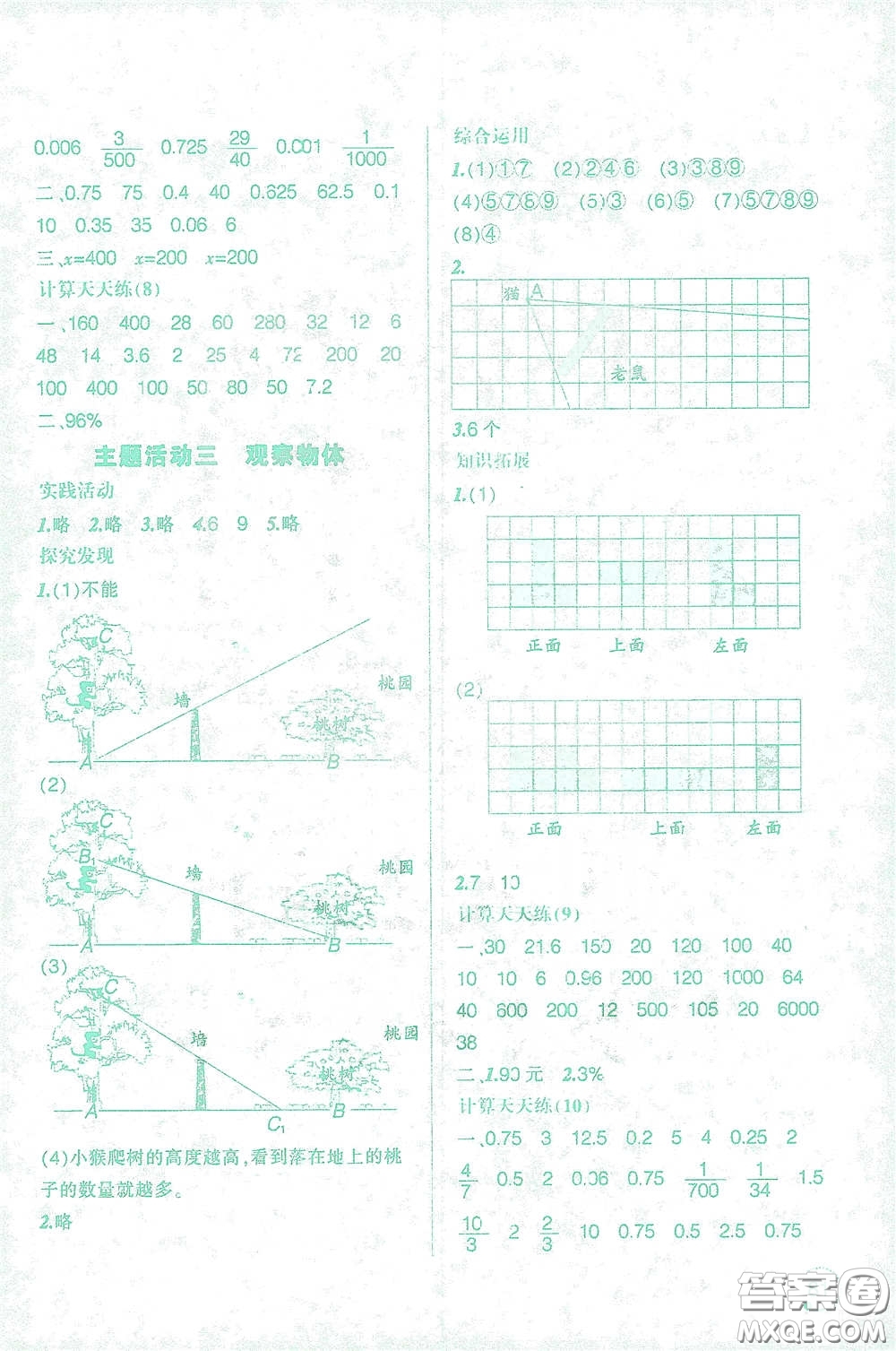 遼寧師范大學(xué)出版社2021寒假樂園六年級(jí)數(shù)學(xué)答案